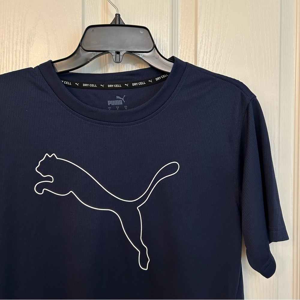 Puma Men’s Performance Cat DryCell Training Tee in Peacoat Size S - Picture 4 of 7
